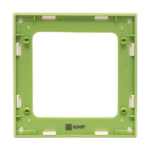 Стокгольм Рамка 1-местная белая с линией цвета зеленый EKF PROxima