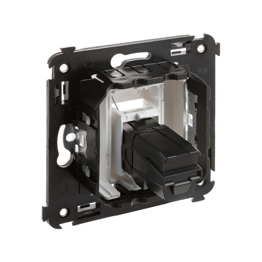 USB 2.0 розетка одинарная в стену, тип А-А, Avanti, белое облако