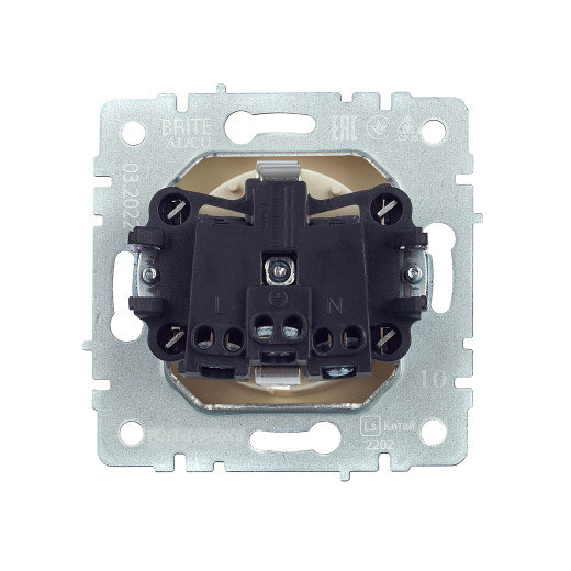 BRITE Роз. с з/к без з/ш 16А РС11-1-0-БрКр беж. IEK