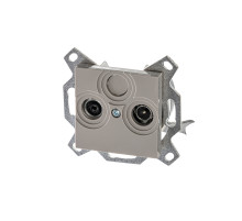 ABB EPJ Levit кофе макиато / белый Розетка TV-R, проходная, 7дБ, кофе макиато