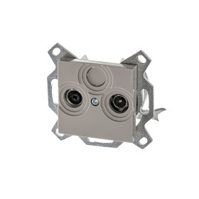 ABB EPJ Levit кофе макиато / белый Розетка TV-R, проходная, 7дБ, кофе макиато