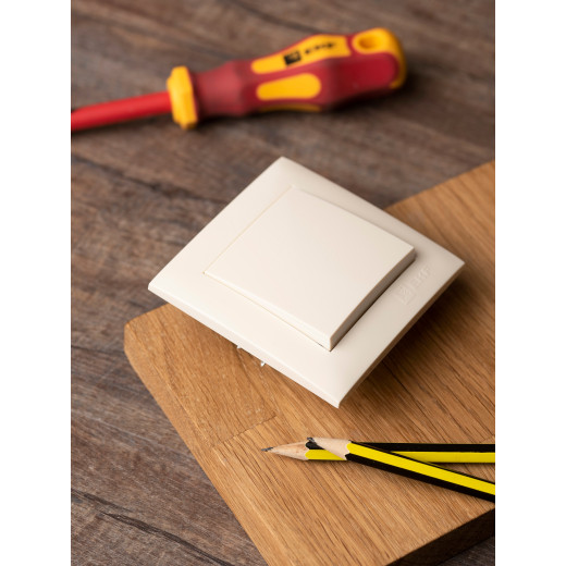 Валенсия выключатель 1-кл. 10А кремовый EKF PROxima