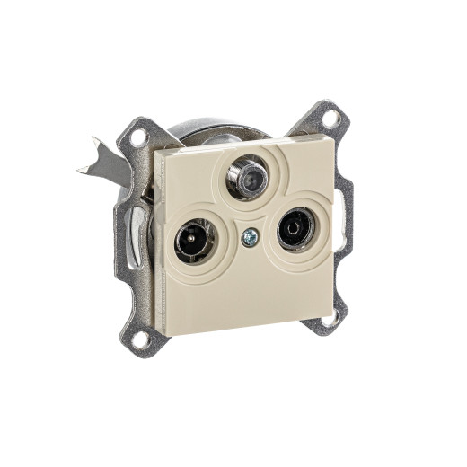 Розетка TV-R-SAT ABB Levit единственная слоновая кость