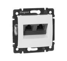 Legrand Valena Бел Розетка комп(RJ45) 2-ая 5 кат UTP с захватами.