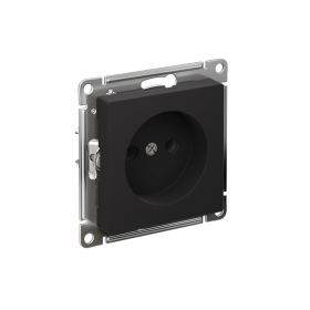 Systeme Electric AtlasDesign Карбон Розетка без заземления без шторок, 16А, мех., быстрозажим. клем.