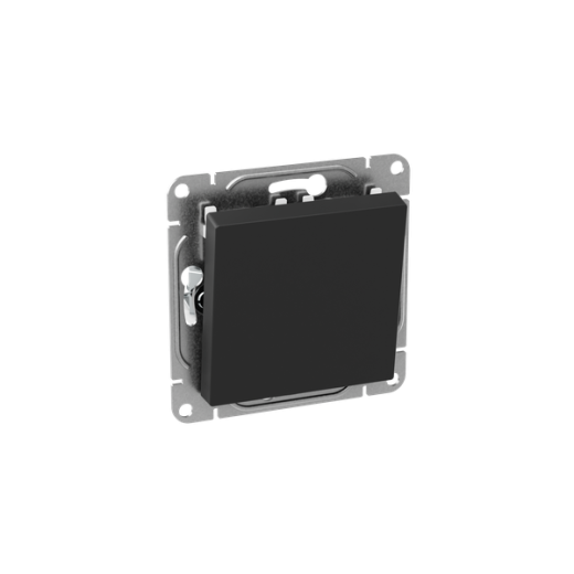 Механизм выключателя, одноклавишный, проходной, чёрный Эпика EKF