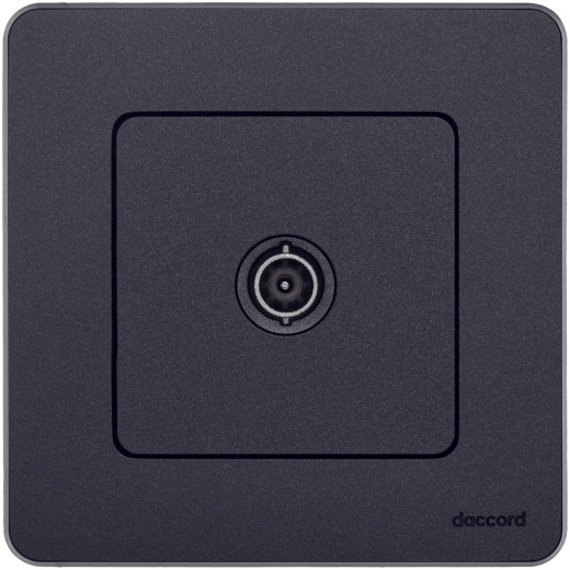 Розетка TV (телевизионная) - Legrand/Daccord Inspiria - оконечная - антрацит