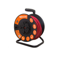 TDM Удлинитель силовой УКз16-004 (IP44 4 места/50м КГ 3х1,5 пласт. катушка)