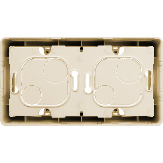 Коробка для накладного монтажа 2 поста - Legrand/Daccord Inspiria - слоновая кость