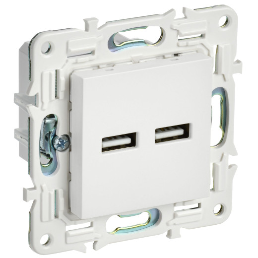 SKANDY Роз. USB A+A 3,1А SK-R15W арк. бел. IEK