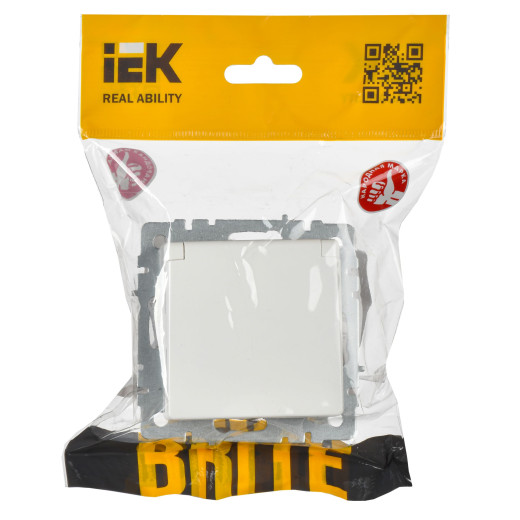 BRITE Роз. с з/к/ш с кр. 16А IP44 РСбш10-3-44-БрБ бел. IEK