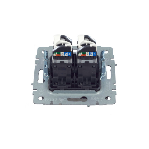 BRITE Роз. комп. 2-ая RJ45 кат.5E РК10-2-БрС сталь IEK