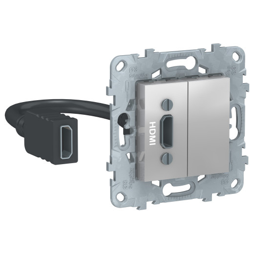 UNICA NEW розетка HDMI, алюминий