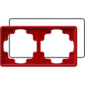 Gira S-Color Красный Рамка 2-ая с уплотнительной вставкой
