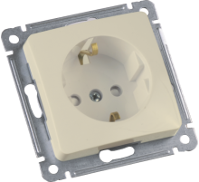 Hegel Мастер внутр Слоновая кость РС16-412-01 Розетка с/з, со шторками, механизм