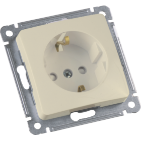 Hegel Мастер внутр Слоновая кость РС16-412-01 Розетка с/з, со шторками, механизм