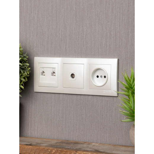 Валенсия Рамка 3-местная жемчуг EKF