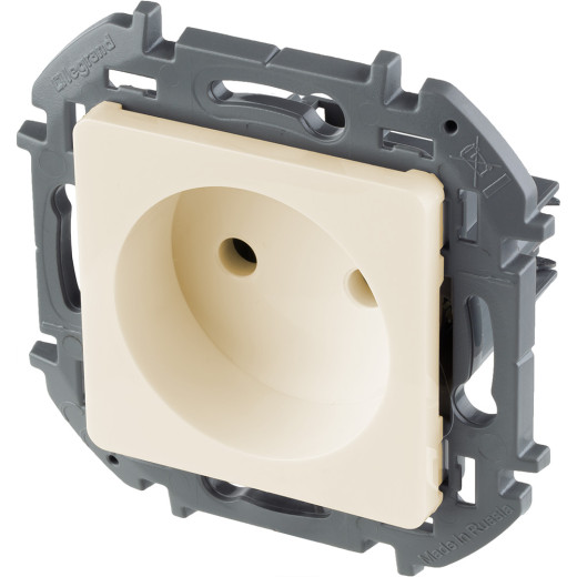 Розетка без заземления - Legrand/Daccord Inspiria - без шторок 16А 250В винтовые зажимы - слоновая кость