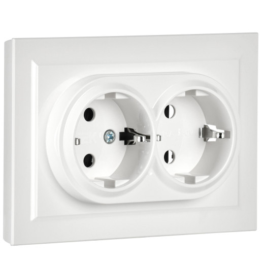 BRITE Роз. 2-я с з/к без з/ш 16А в сб. РС12-3-БрБ бел. IEK