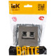 BRITE Роз. двойная RJ11+RJ45 кат.5E РК/Т12-БрС сталь IEK