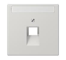 JUNG LS 990 Светло-серая Накладка 1-ой наклонной ТЛФ/комп розетки с полем для надписи