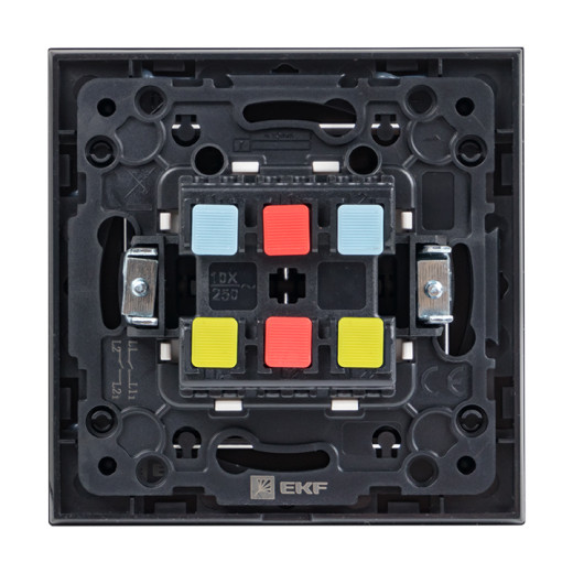 Стокгольм Механизм Выключателя 2-кл. проходного 10А автоматические клеммы черный EKF PROxima