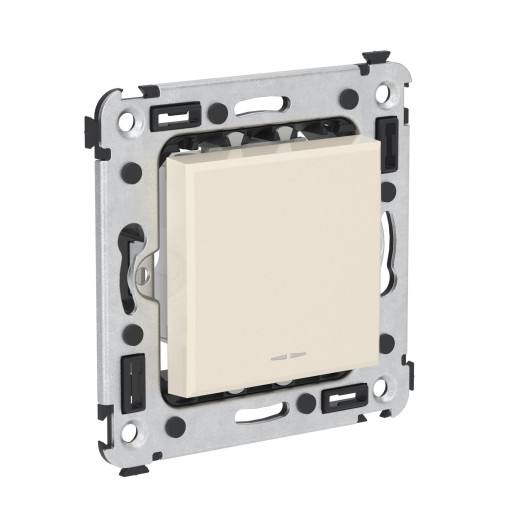 Кнопка одноклавишная в стену, Avanti, ванильная дымка