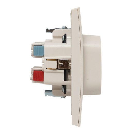 Стокгольм Розетка 2-местная с/з 16А автоматические клеммы белая с защ. штор. EKF PROxima