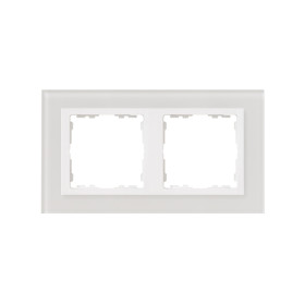 Simon 82 Nature Белый/Белое стекло Рамка 2-ая