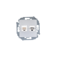 Simon 15 Алюминий Розетка телефонная + компьютерная RJ11+RJ45 кат.5е