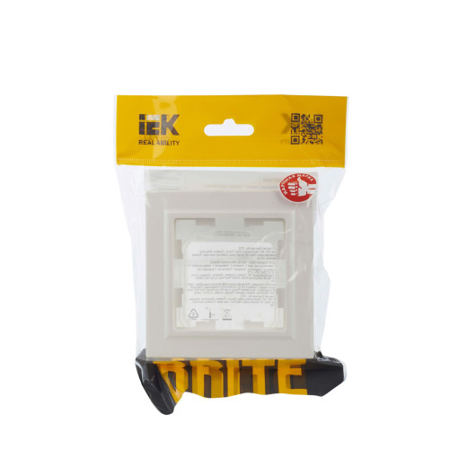 BRITE Рамка 1-мест. IP44 РУ-1-БрЖ-44 жемч. IEK