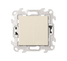 Simon 24 Слоновая кость Двухклавишный выключатель Push&Go
