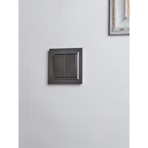 BRITE Выключ. 2-кл. 10А в сб. ВСР10-2-0-БрС сталь IEK