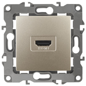 ЭРА Розетка Серия 12 12-3114-04 HDMI IP20 шампань