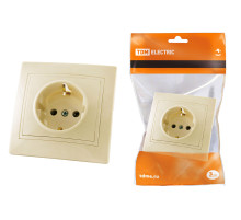 TDM Розетка 2П+З 16А 250В сл. кость 
