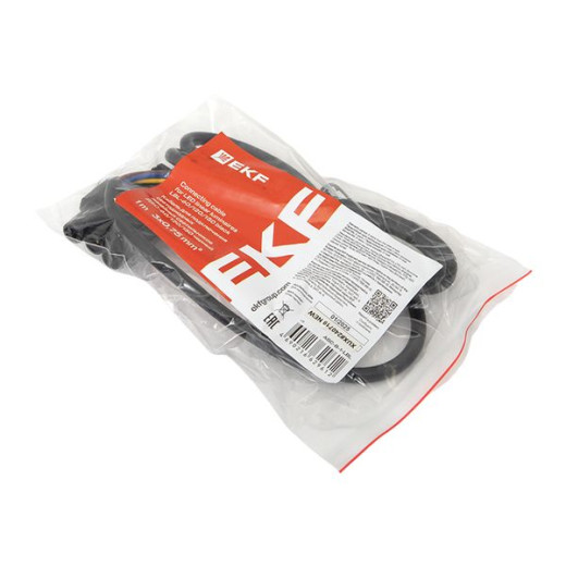 Кабель для подключения светодиодных линейных светильников ДБО-60/120/150 черный 1 метр 3x0,75 мм2 EKF