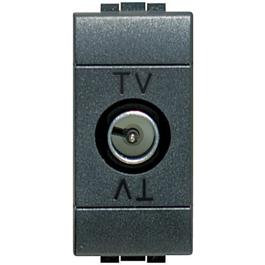 Экранированная TV розетка оконечная 1 модуль, 
