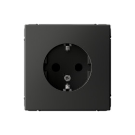 Systeme Electric ArtGallery Базальт Розетка с заземлением со шторками, 16А, механизм