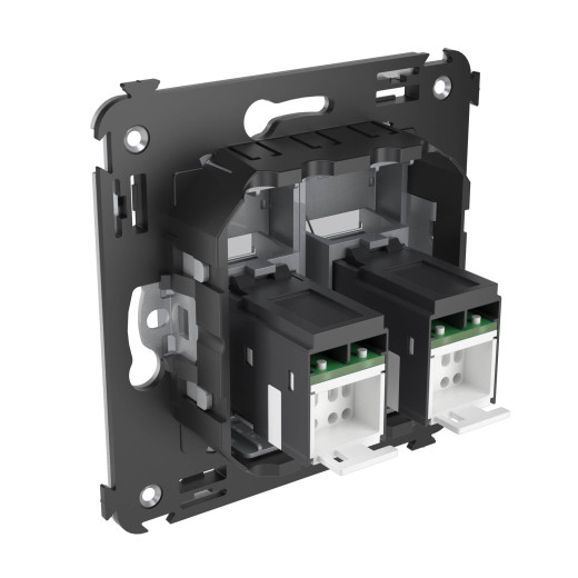 Компьютерная розетка RJ-45 в стену, кат.6 двойная,