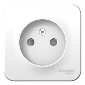 Systeme Electric Blanca наруж Бел Розетка б/з со шторками 16А, 250В, изолир. пластина