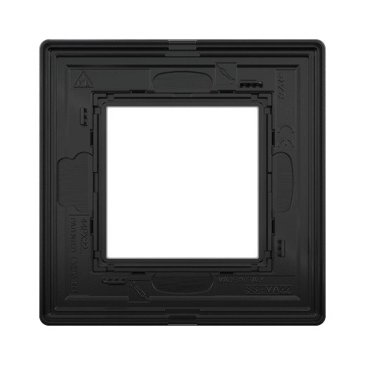 Рамка из алюминия 1 пост (2 мод.), Avanti, черная