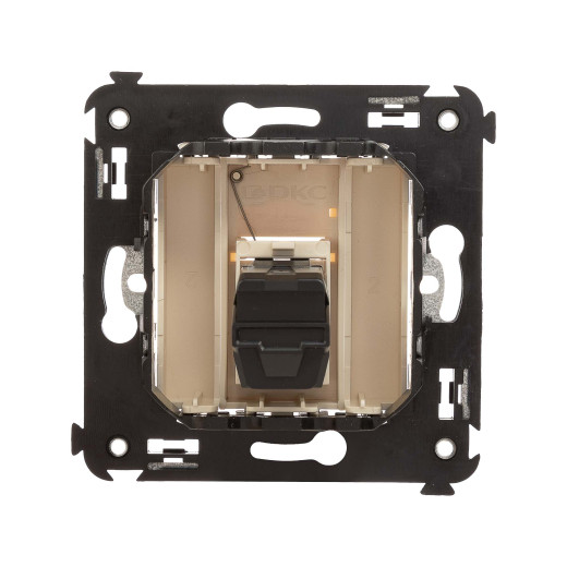 USB 2.0 розетка одинарная в стену, тип А-А, Avanti, ванильная дымка