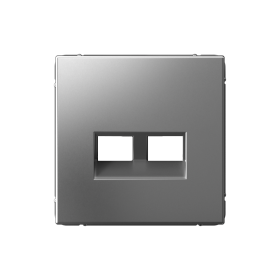 Systeme Electric ArtGallery Сталь Накладка двойная для информационных функций типа Keystone