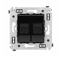 DKC Avanti Компьютерная розетка RJ-45 без шторки в стену, кат.6А двойная, 
