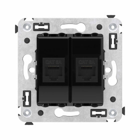 DKC Avanti Компьютерная розетка RJ-45 без шторки в стену, кат.6А двойная, 