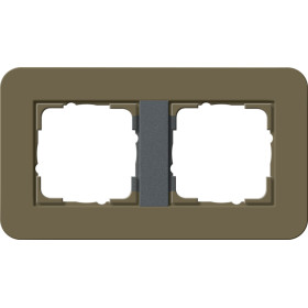 Gira E3 Дымчатый/Антрацит Рамка 2-ая