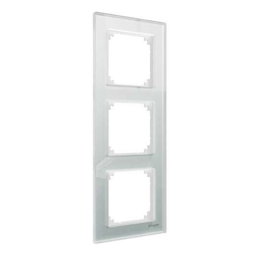 MERTEN M-Elegance РАМКА стеклянная 3 поста, БЕЛЫЙ КРИСТАЛЛ, SM