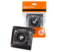 TDM Розетка SAT (F-разъем) 0-2400МГц старинное серебро 