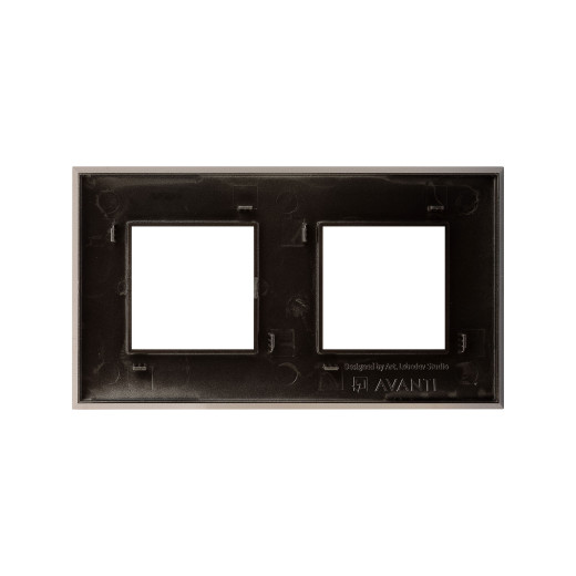 Рамка 2 поста (4 мод.), Avanti, серый жемчуг