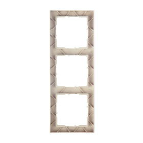 Legrand/Daccord SUNO Песочный Рамка декоративная универсальная 3-постовая.